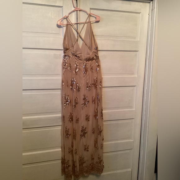Dusty Rose Pink Maxi Dress w/ Sequins - Picture 2 of 5
